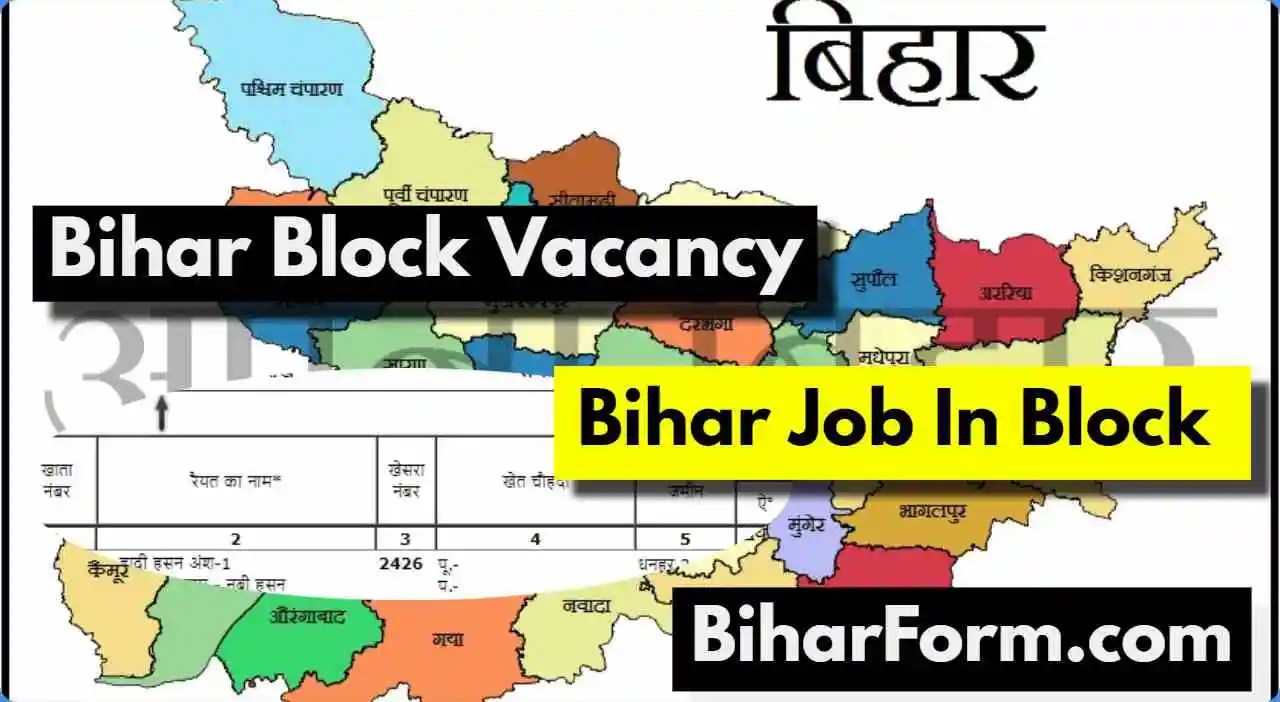 Bihar Block Vacancy Bihar Job In Block Post11800 Dec 2024