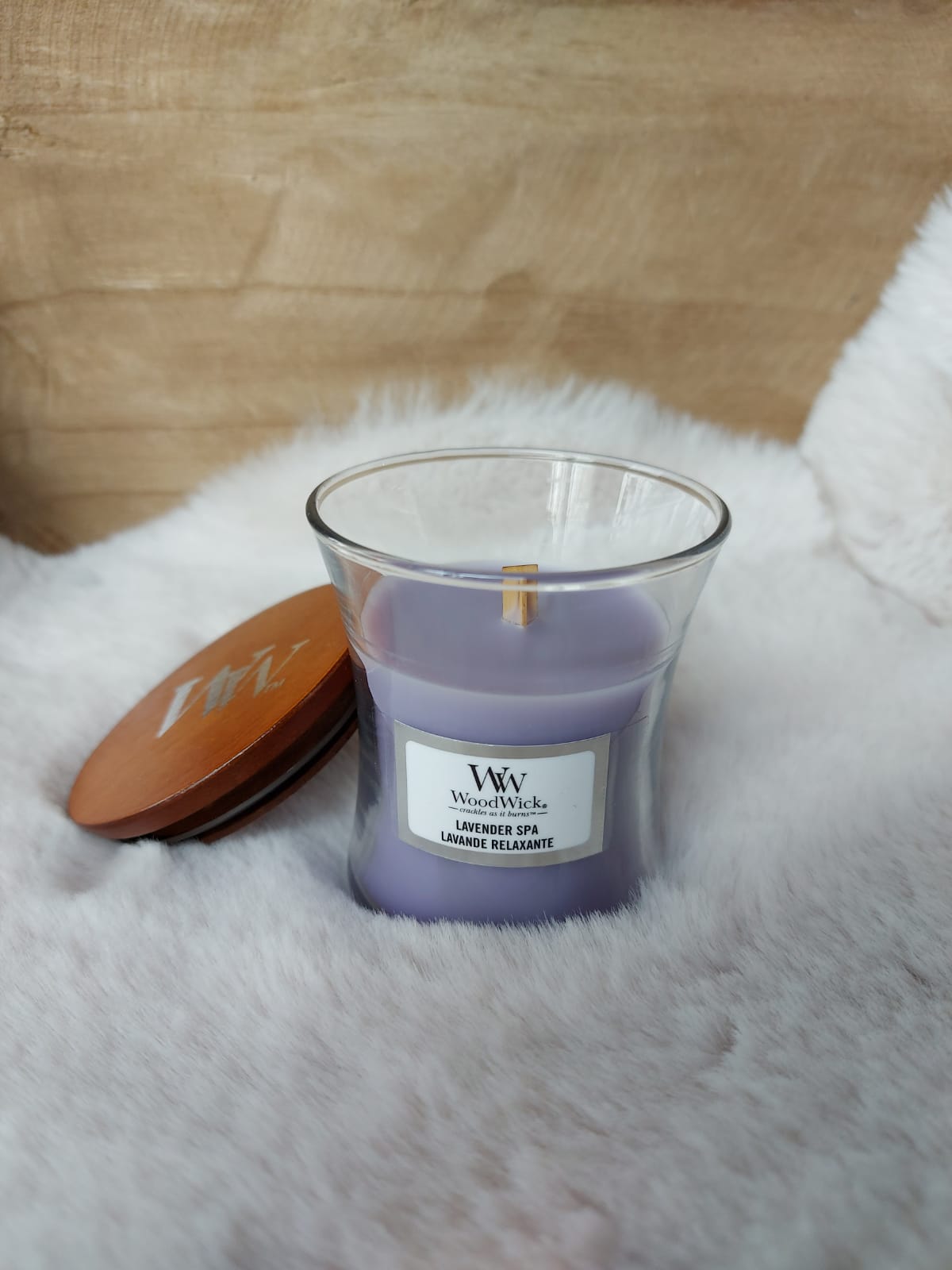 WoodWick Candle Lavender Spa Mini Bij73