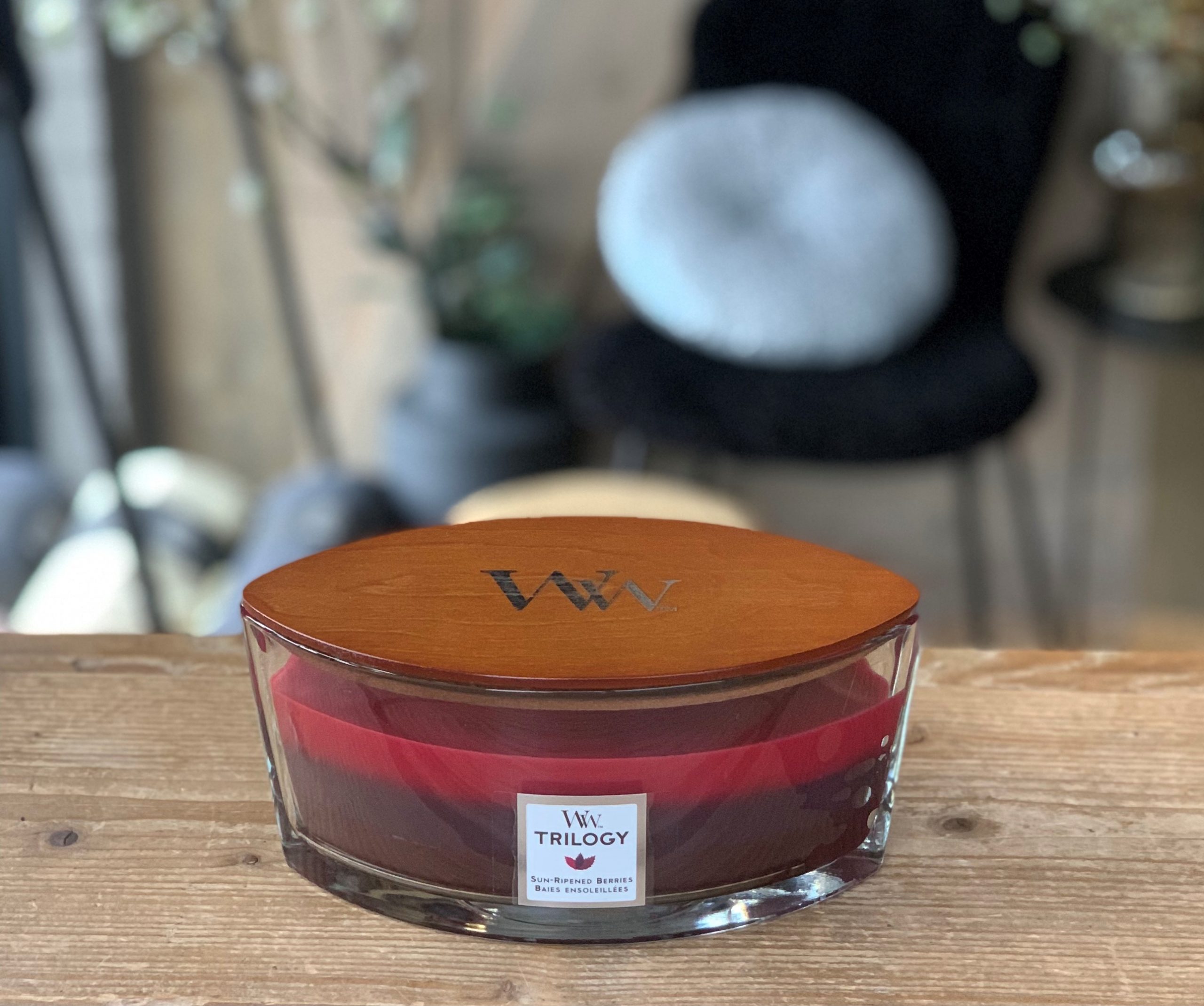 WoodWick Candle Trilogy Sunripened Berries Ellipse Bij73