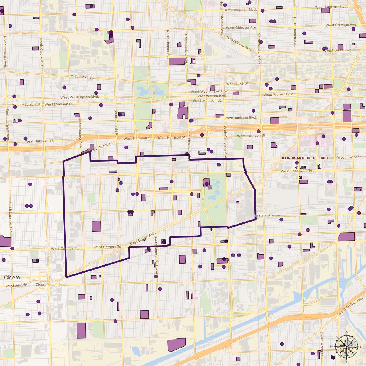 Collection of Chicago (North Lawndale) maps Bike Lab