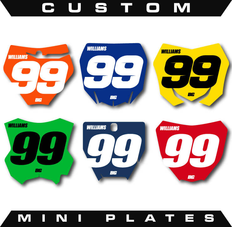 Custom Motocross Mini Plate Decals BikeGraphix