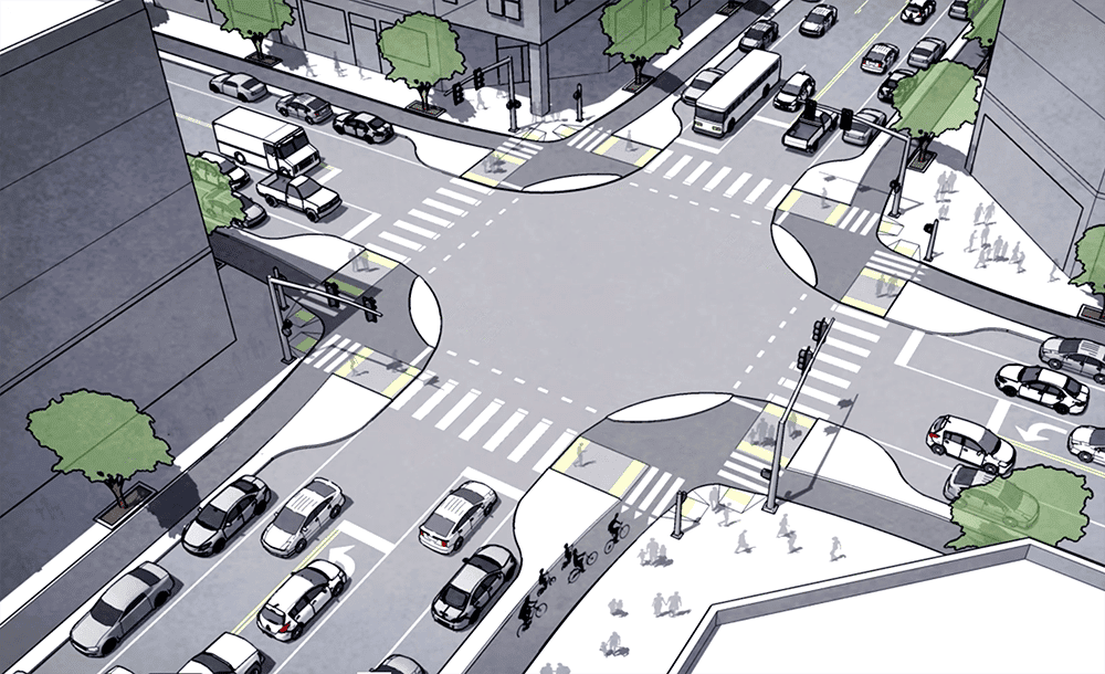 URA Proposes City's First Protected Intersections BikePGH BikePGH