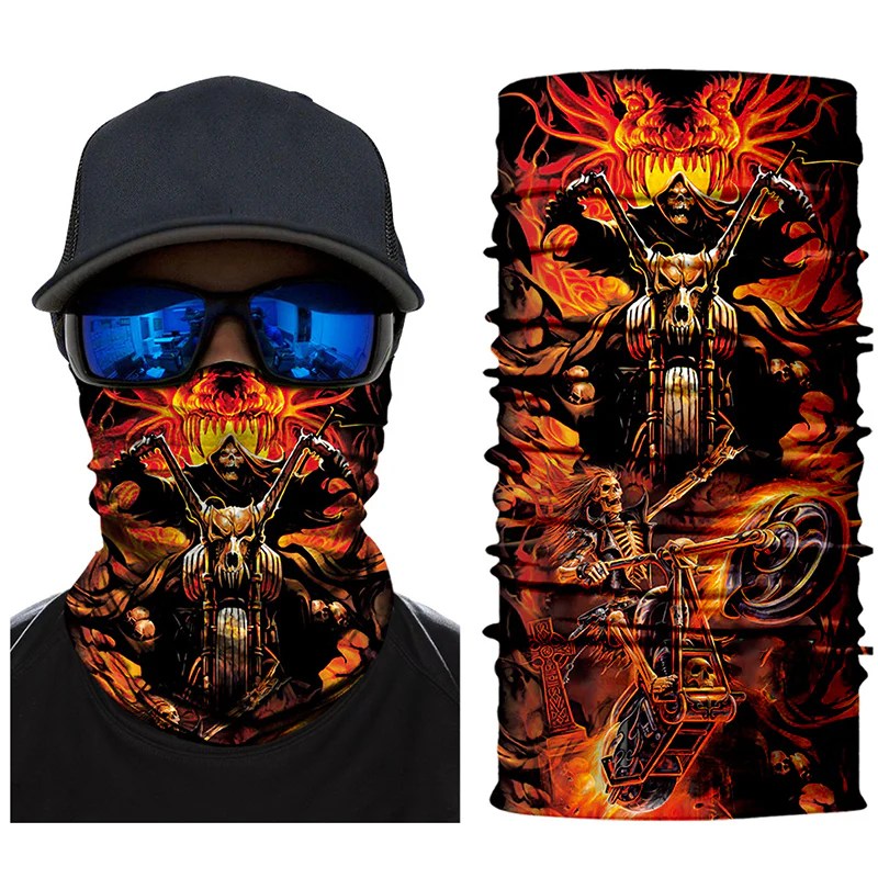 15 in 1 Motorcycle Neck Gaiter Headwear Biker Forward