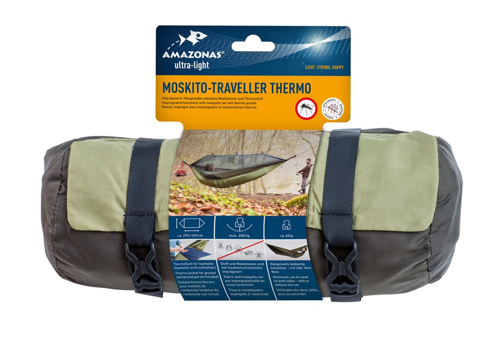 Hängmatta 200 Kg Amazonas Moskito Trav. Thermo Hängmatta 240 x 140 cm, 200 kg, 650 g