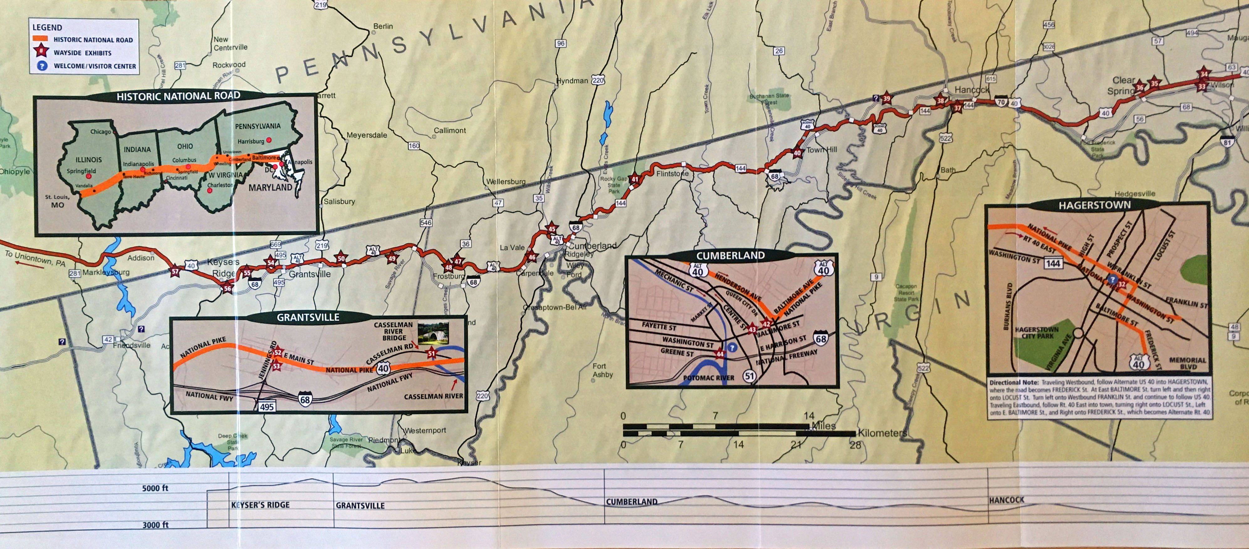 On the National Road in Western Maryland Bike Walk Drive
