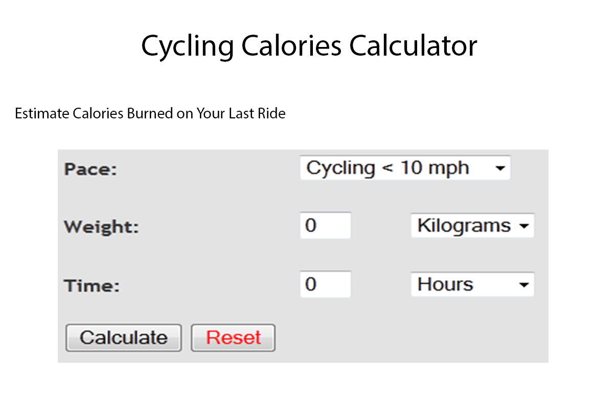 Cycle Calculator Everything Bicycle