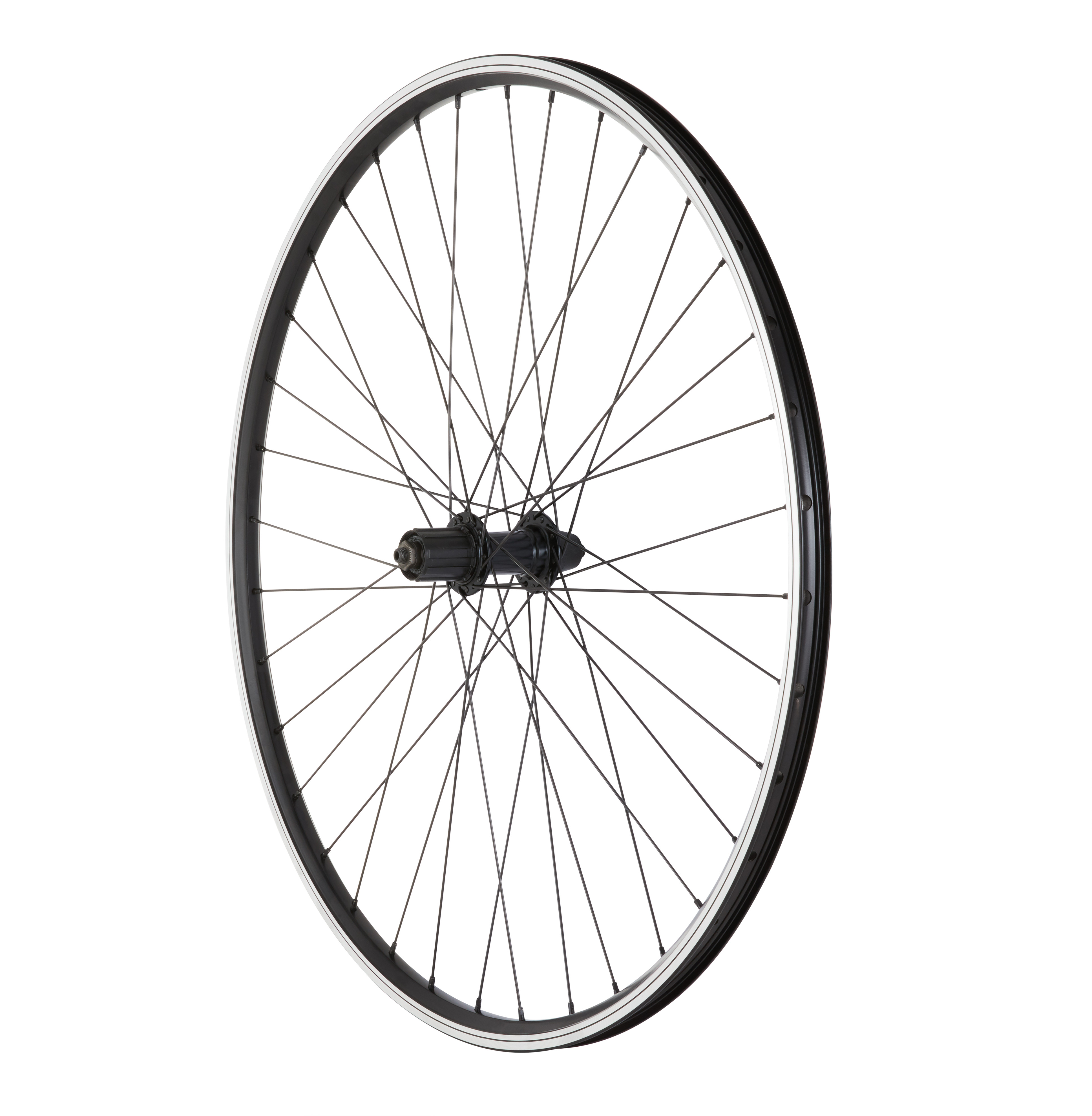 Hybrid Rear Quick Release Cassette Wheel black 700c