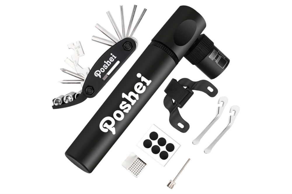 Vibrelli Mini Bike Pump & Glueless Puncture Repair Kit