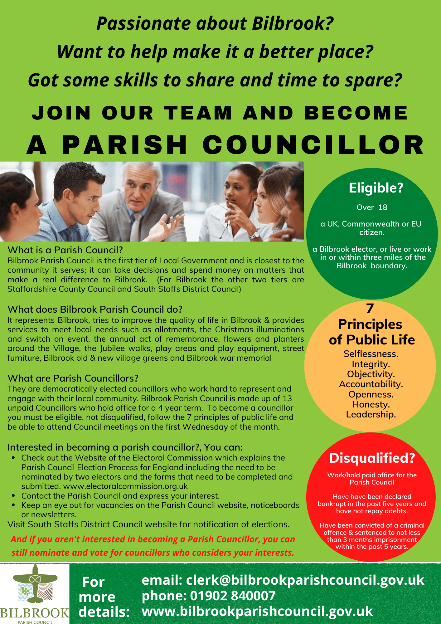 Parish Councillors Bilbrook Parish Council