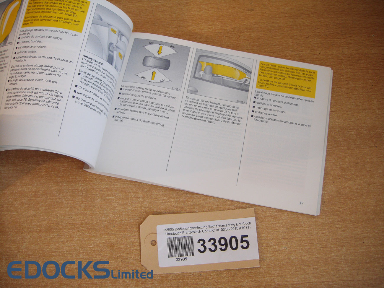 Bedienungsanleitung Betriebsanleitung Bordbuch Handbuch Französisch