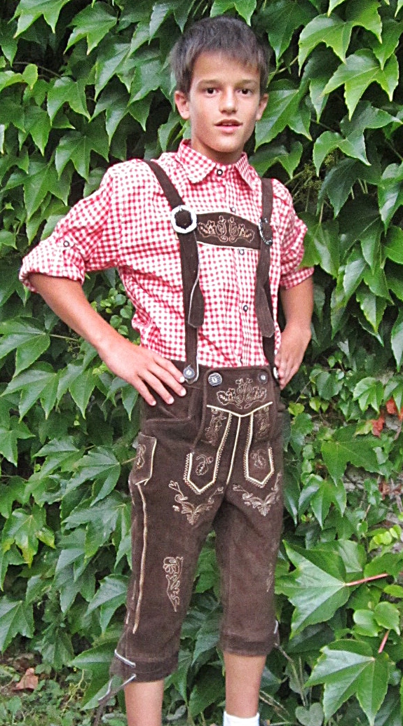 Los niños bávaro Trachten rodilla federal Lederhose jóvenes chicas