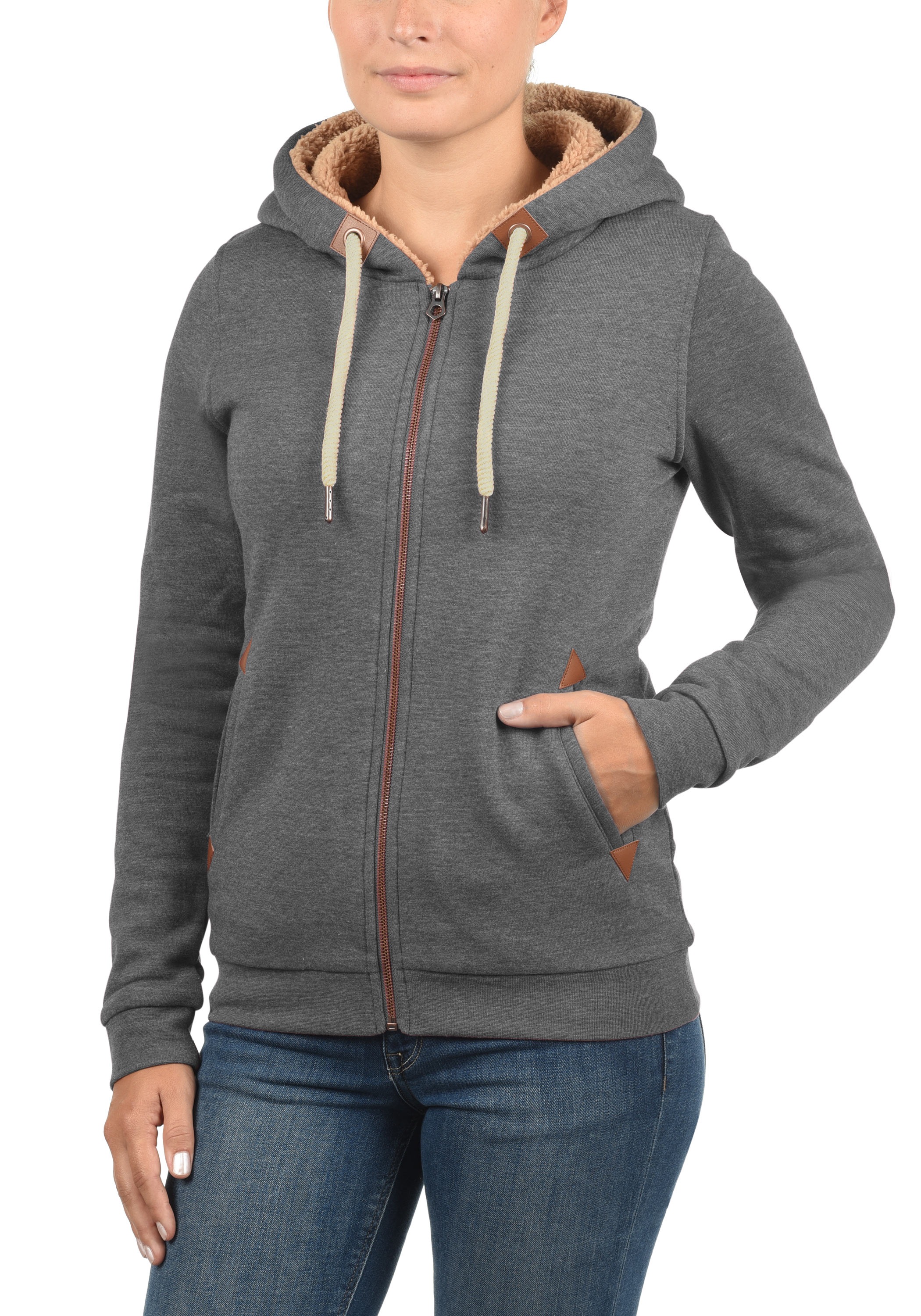 DESIRES Sweatjacke »Vicky PileZip«, Sweatshirtjacke mit Teddyfutter