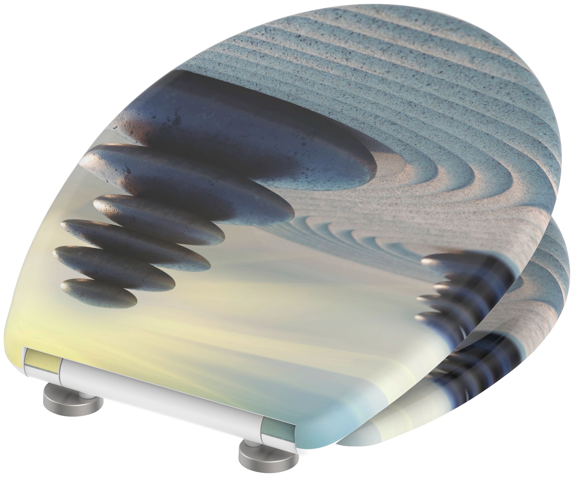 welltime WCSitz »Zen Stones«, hochwertiger abnehmbarer Premium