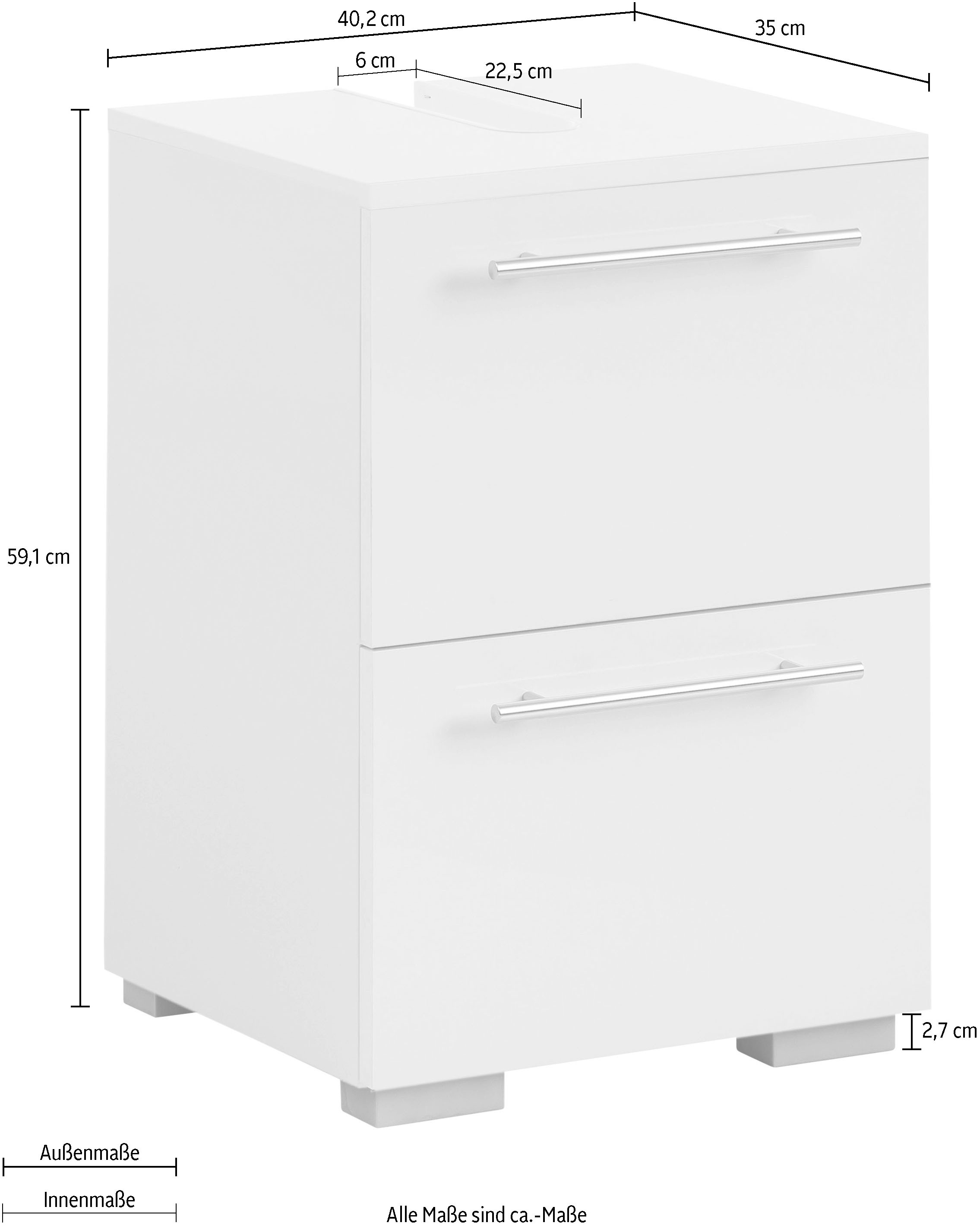 Schildmeyer Waschbeckenunterschrank »Carlos«, Breite 40 Cm Kaufen | Baur