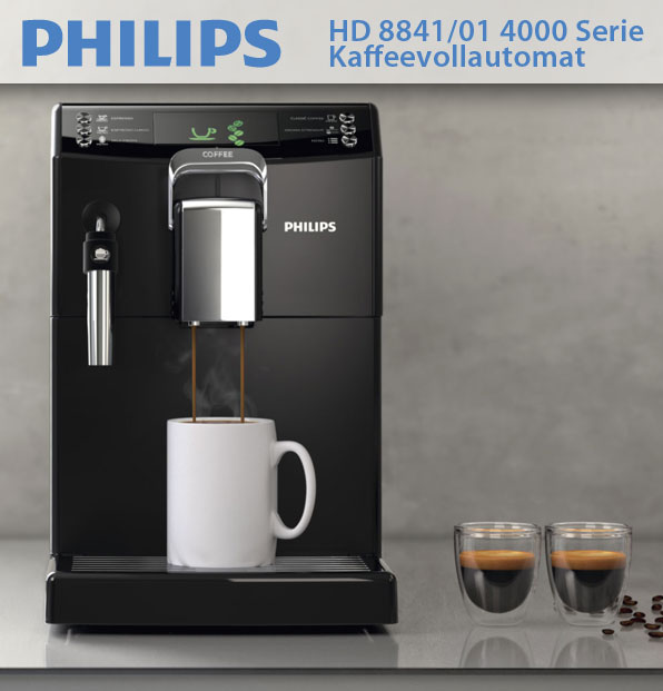 PHILIPS HD 8841/01 4000 Espresso Kaffee Vollautomat schwarz Keramik