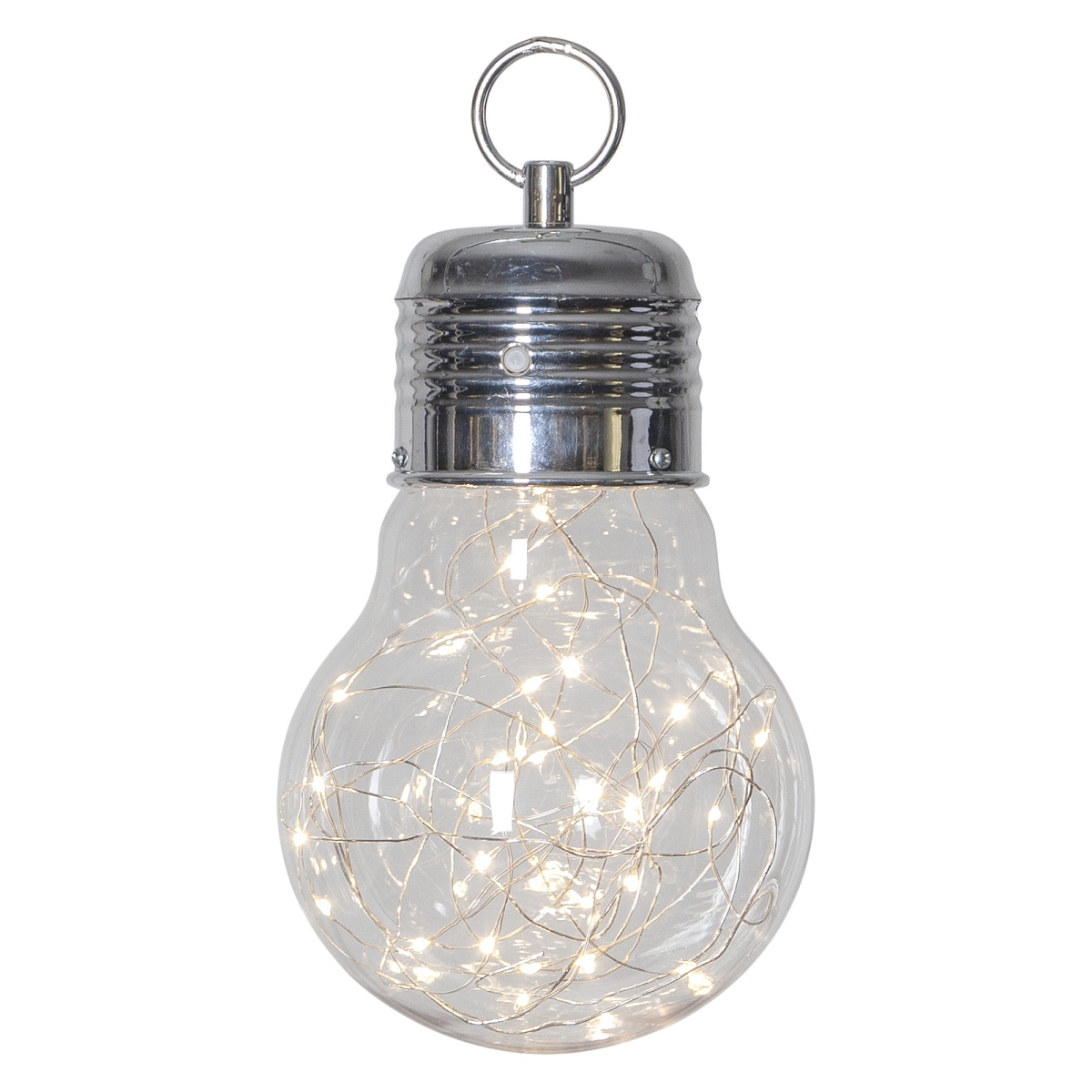XXL Deko Glühbirne mit Drahtlichterkette TIMER hängend o. stehend LED