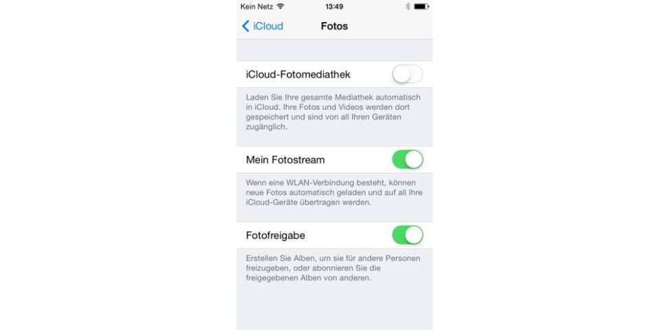 Bilder iCloudFotomediathek unter iOS 8 Macwelt