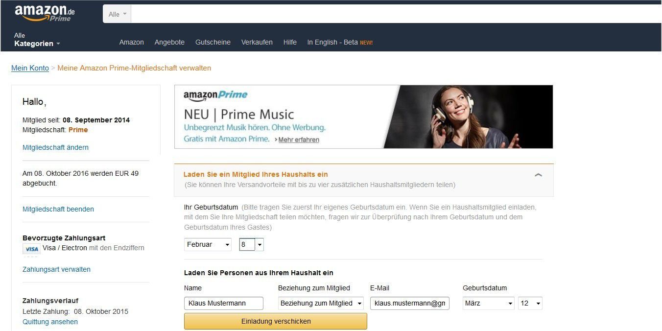 Amazon Prime So kriegen Familienmitglieder den PrimeVersand gratis