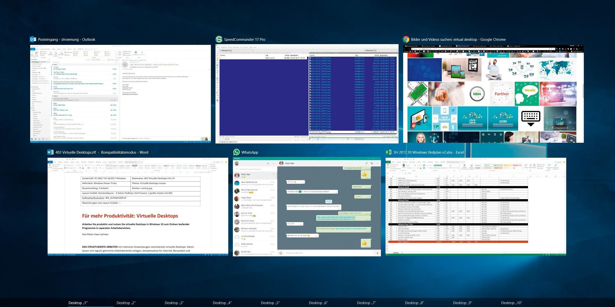 Windows 10 Virtuelle Desktops mit Task View PCWELT