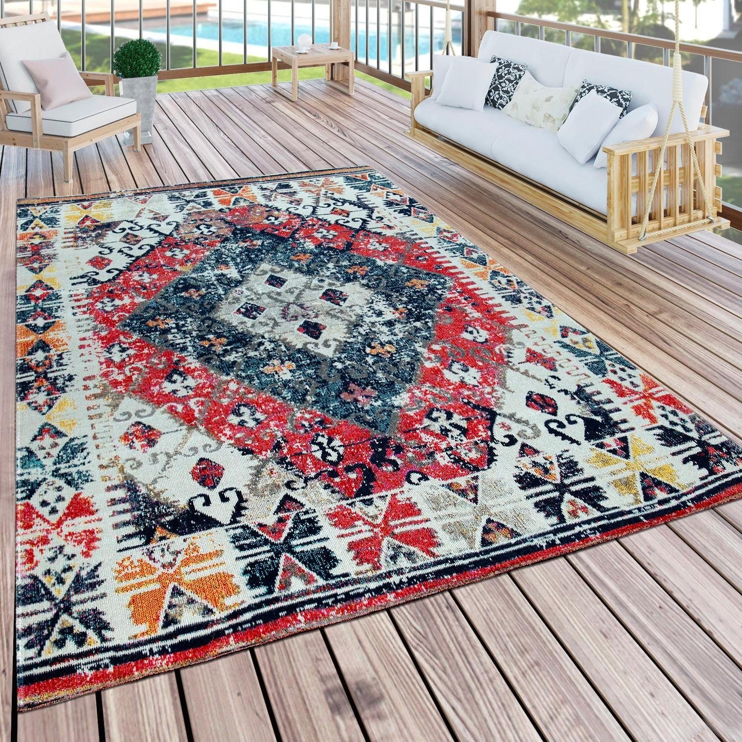 Paco Home Teppich »Artigo 403«, rechteckig, 4 mm Höhe, Kurzflor, In