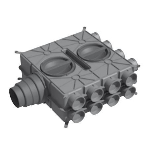 Wolf Luftverteiler DN 125180 16 Stutzen DN75 mit 8 Verschlusskappen