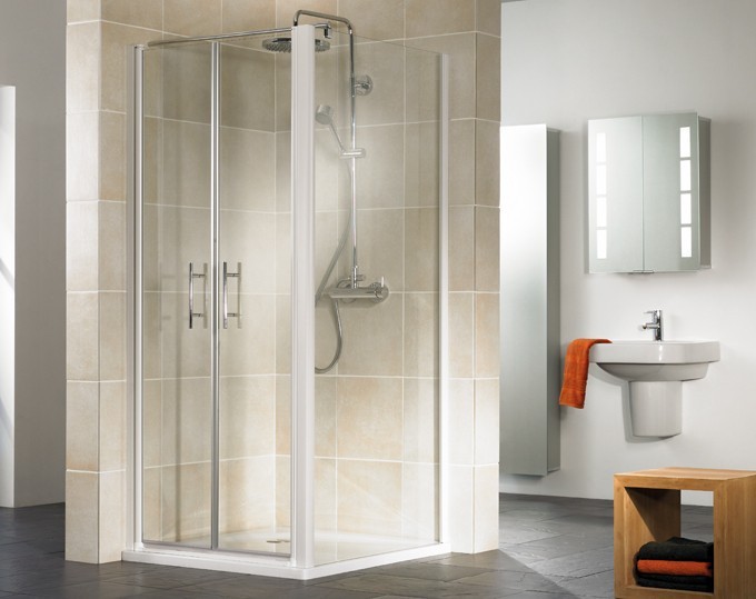 HSK Favorit Nova Duschkabine Eckdusche Pendeltür mit Seitenwand 75x75, 80x80, 90x90 oder 100x100