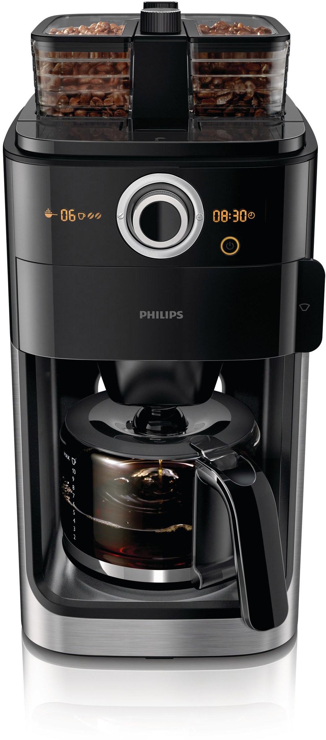 Philips Kaffeemaschine mit Mahlwerk »Grind & Brew HD7769/00«, doppeltes