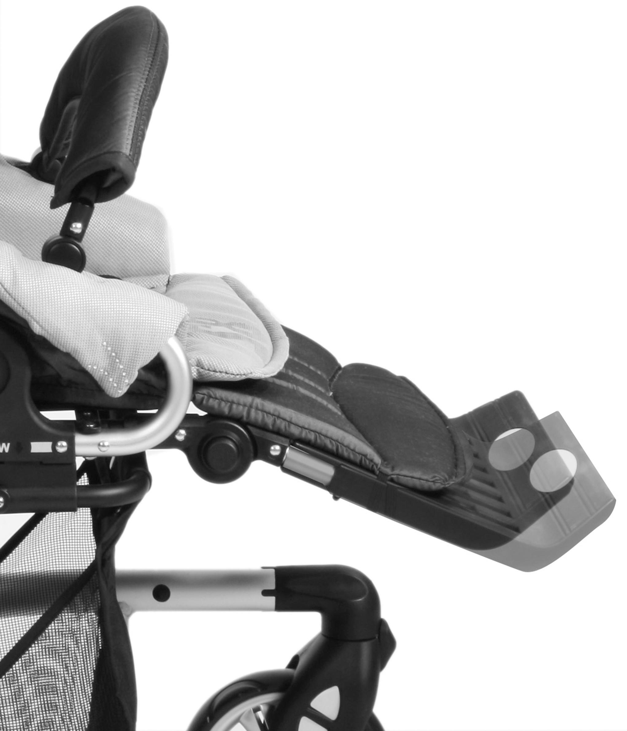 Gesslein KombiKinderwagen "F4 Air+« mit Babywanne »C3, Stein meliert