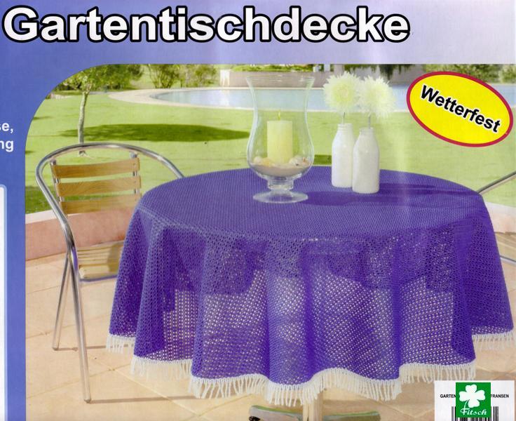 Gartentischdecke Tischdecke 110x140cm Wetterfest blau eBay