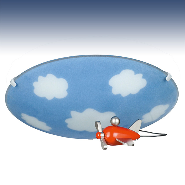Kinderzimmerlampe SKY HIMMEL FLUGZEUG Wolken Deckenlampe Kinderzimmer
