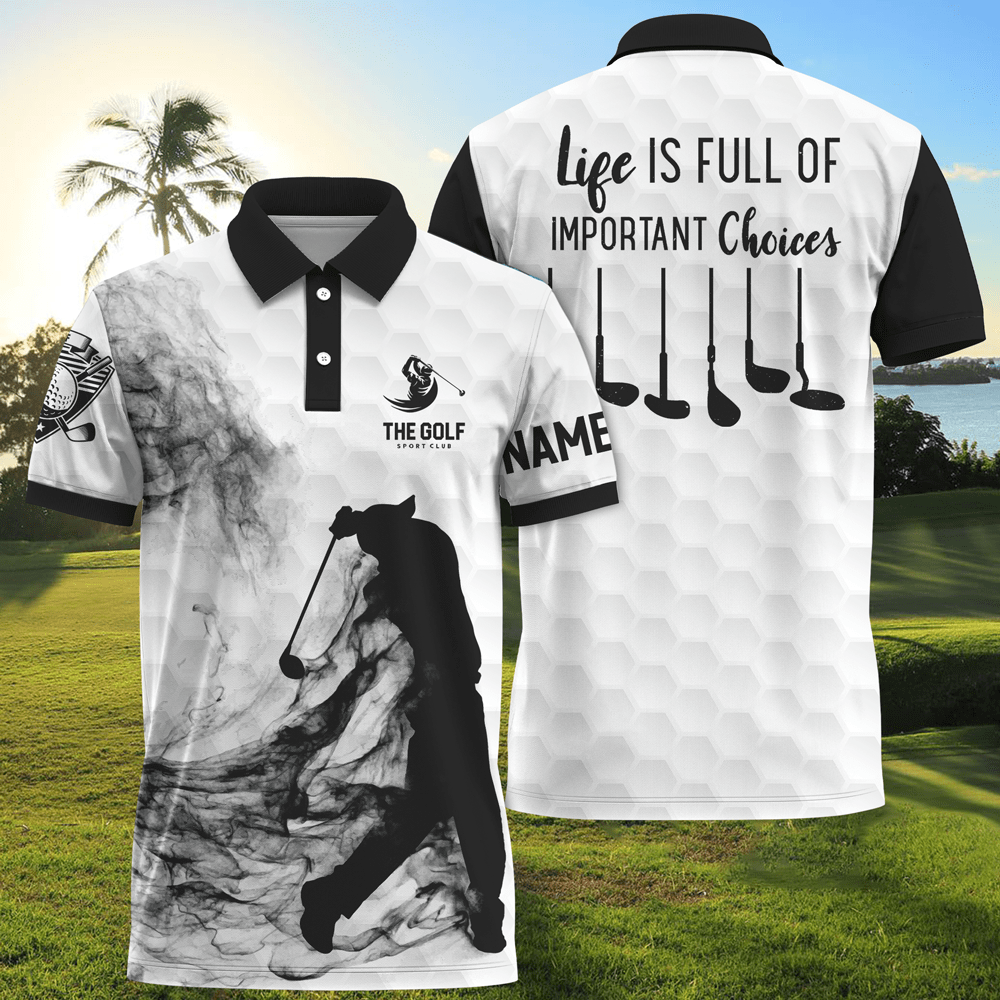white golf shirt BiliGolf®