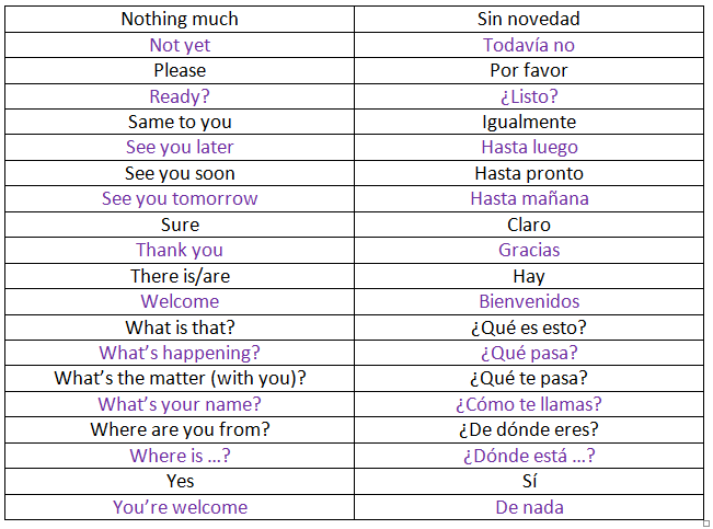 Spanish Basics