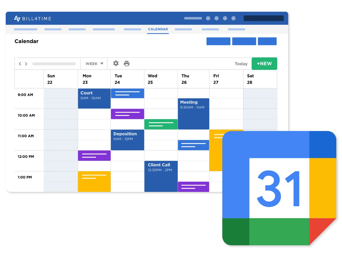 Advanced Legal Calendaring Software for Law Offices Bill4Time