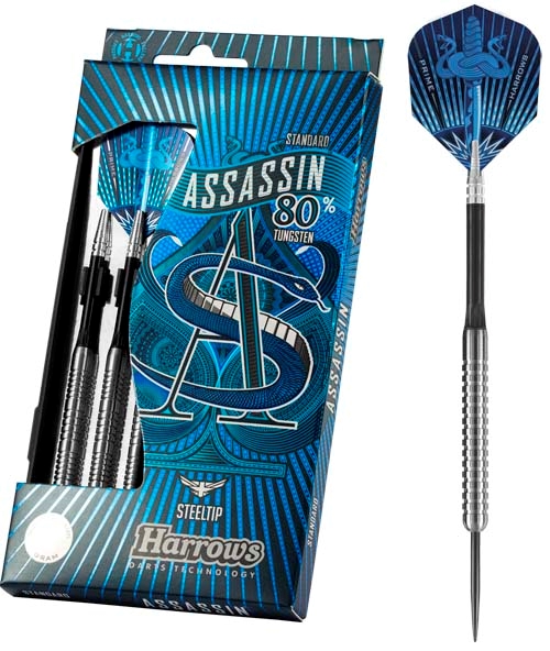 Assassin 80 NT steeltip dartpile fra Harrows
