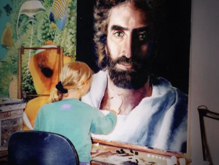 Masterful painting of Jesus by 8yearold rescued from the shadows