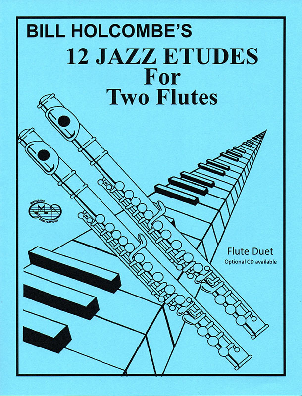 12 Jazz Etudes for Two Flutes Book with CD Musicians Publications