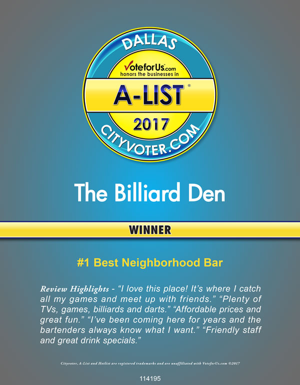 The Billiard Den The Billiard Den