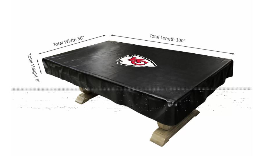 Kansas City Chiefs 8ft. Deluxe Pool Table Cover For Sale Billiards N