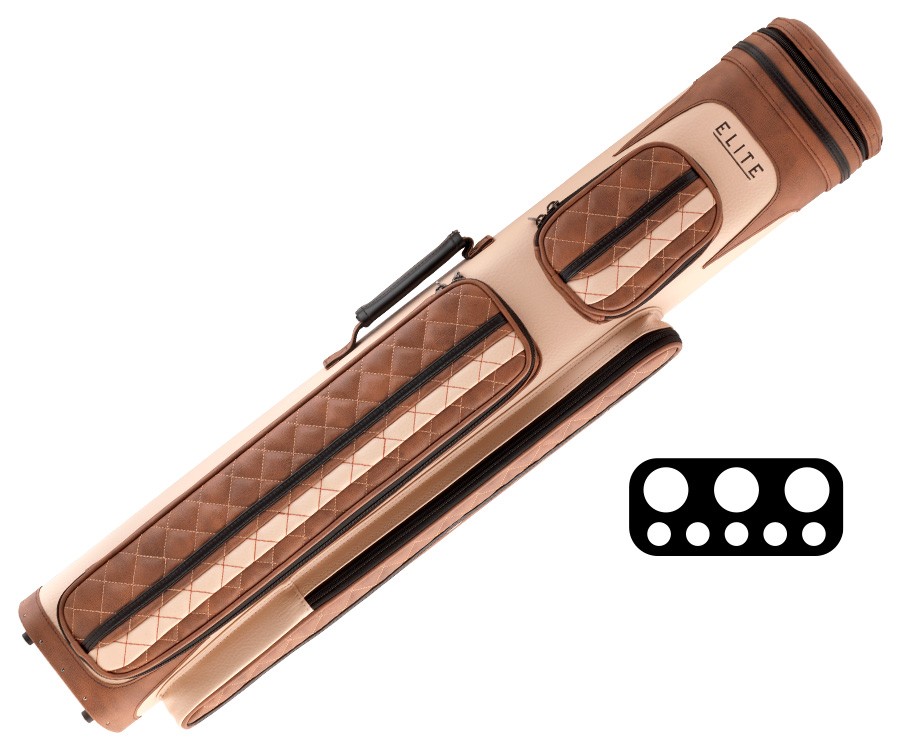 ELITE 3X5 VINTAGE CUE CASE CHESTNUT ECV35 For Sale Billiards N More