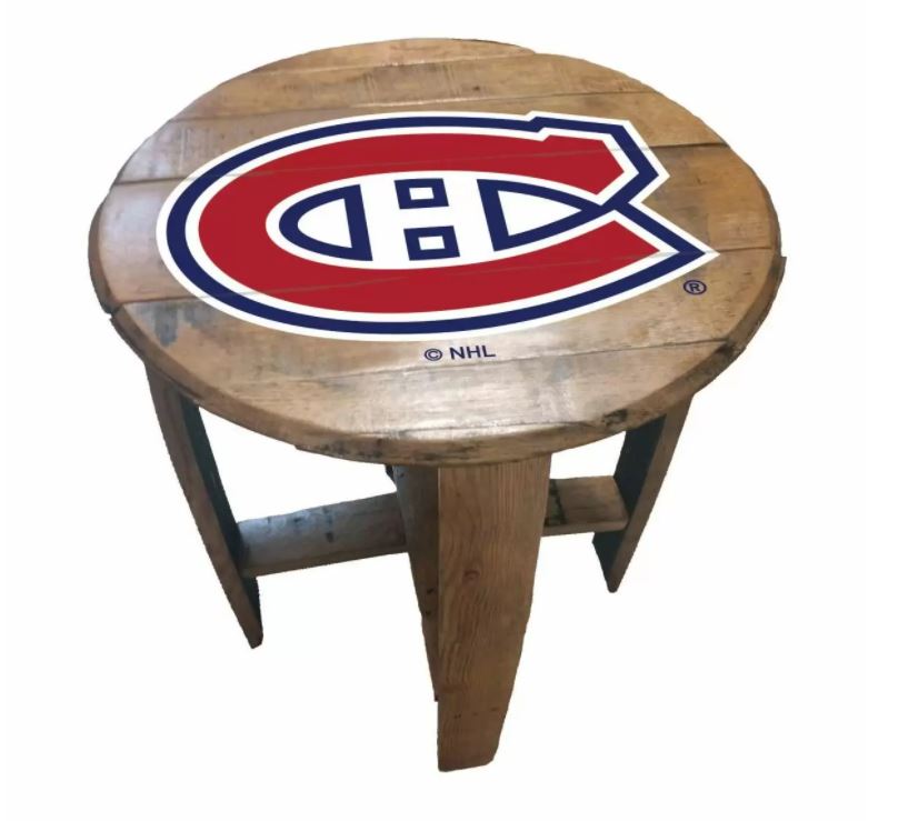 Montreal Canadiens Oak Barrel Table For Sale Billiards N More