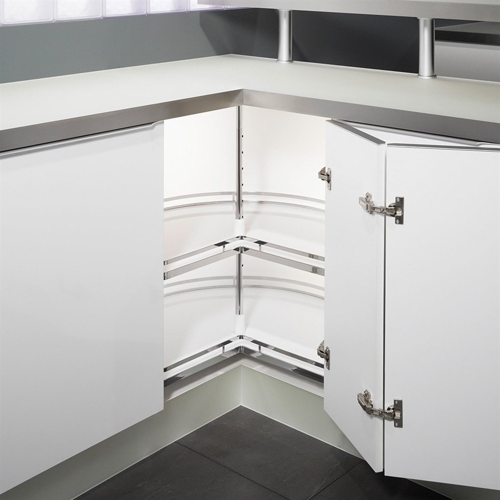 Utdragslådor Till Köksskåp 3/4 KARUSELL FÖR HÖRNSKÅP MED 270º VIVBAR KURVA