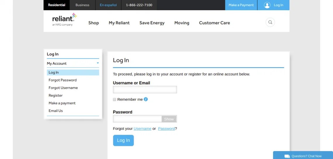 The Reliant Energy Bill Payment