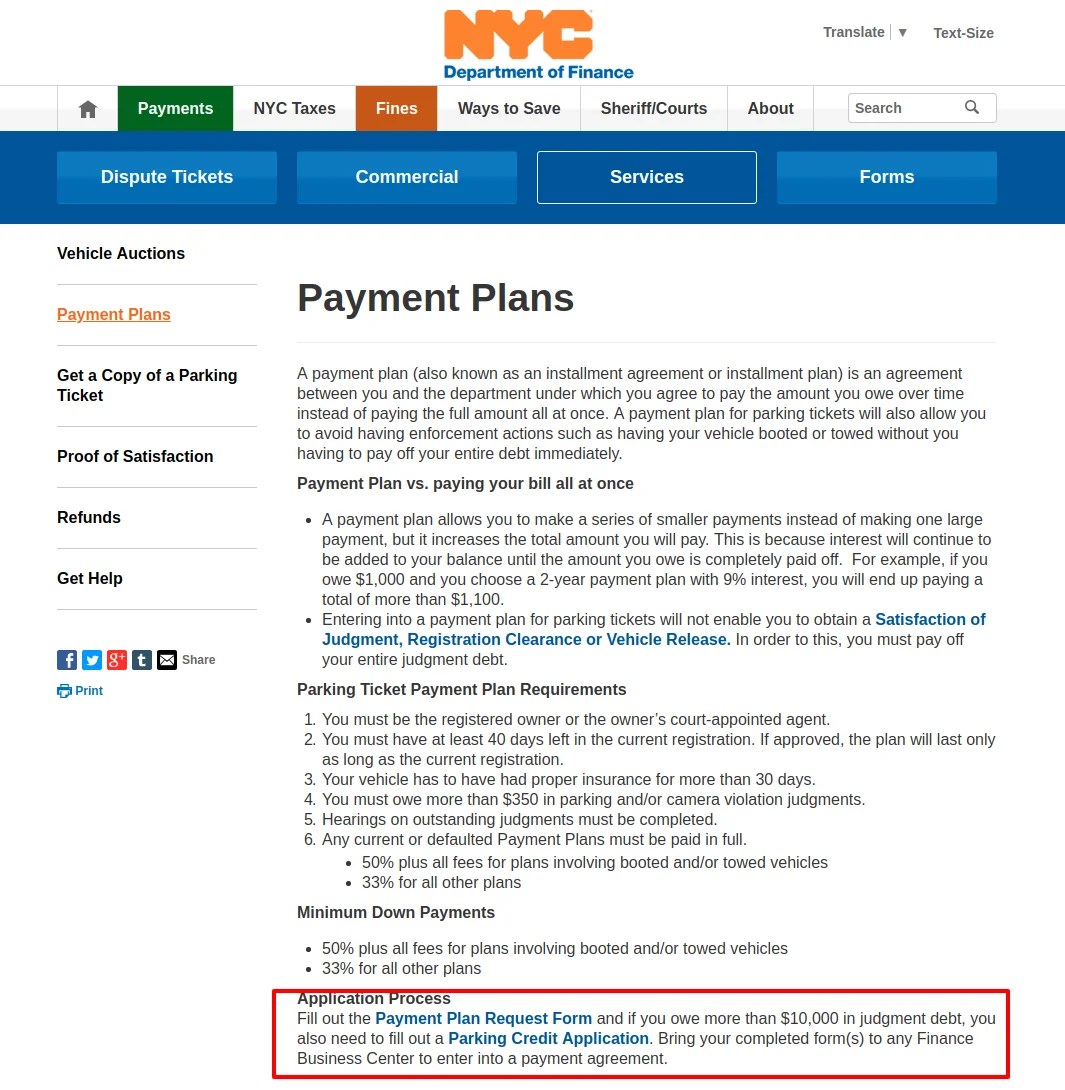 www.nyc.gov/parkingservices The New York City Parking Ticket Payment