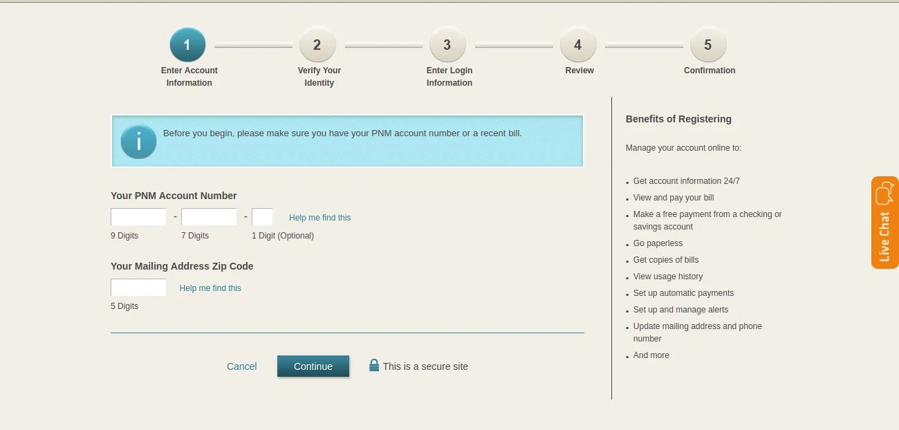 The PNM Online Bill Payment