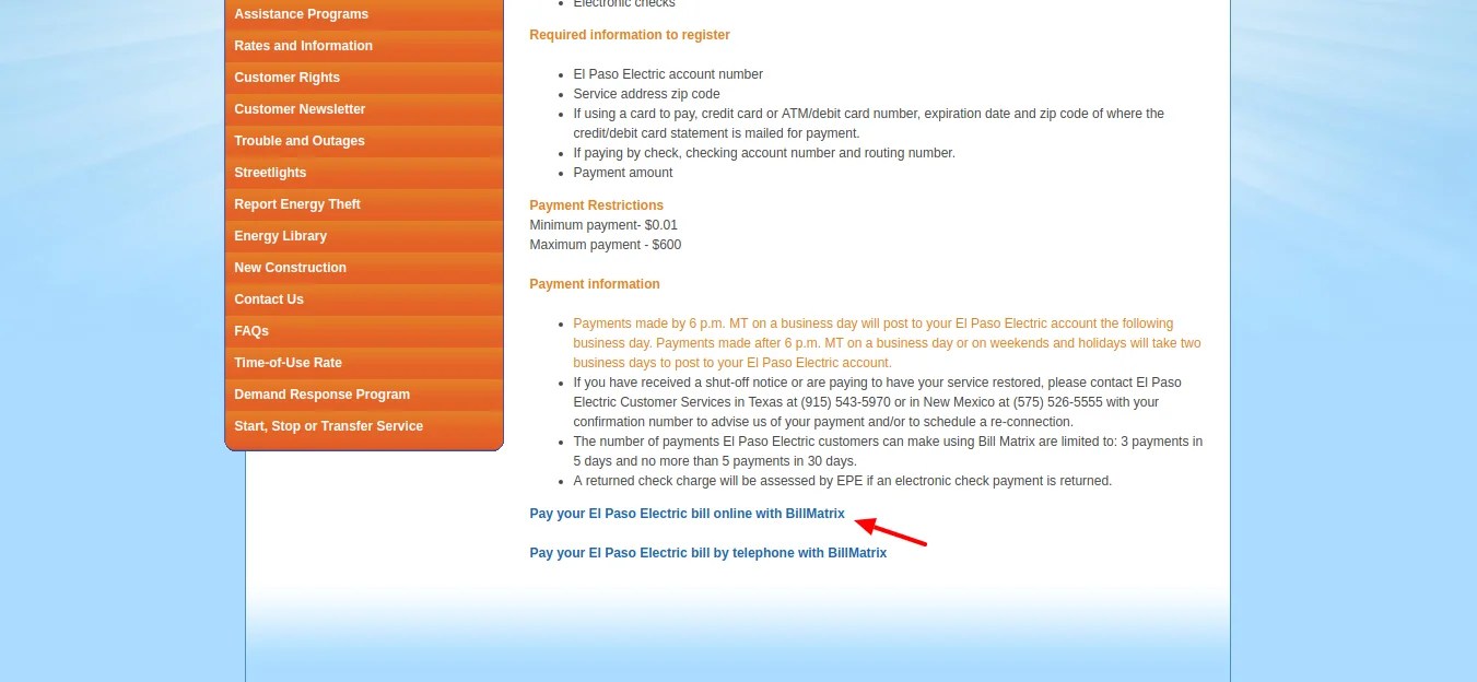 Online Bill Payment Guide For El Paso Elcetric