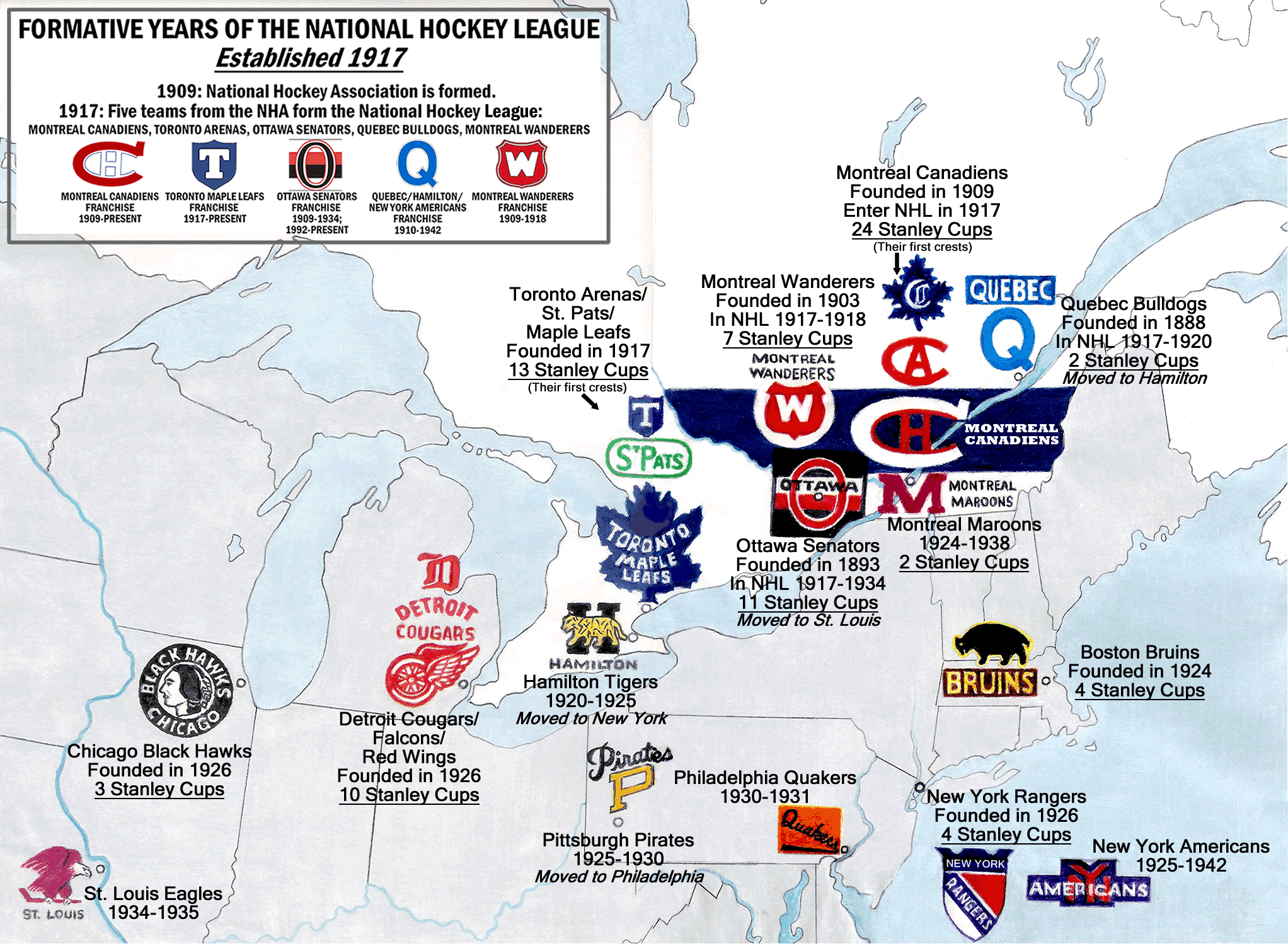 Nhl Hockey Teams Map old ice hockey arenas Hockey arena, National hockey league, Hockey