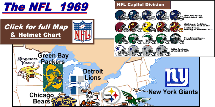 The NFL, 1969Map. «