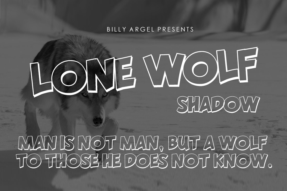Lone Wolf Shadow Billy Argel Fonts
