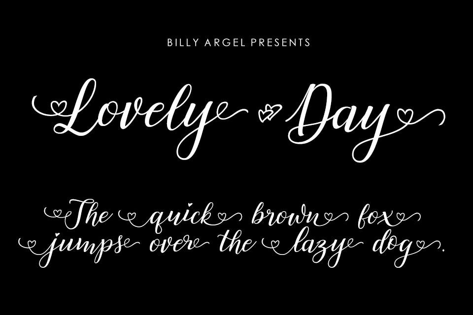 Lovely Day Revised Billy Argel Fonts
