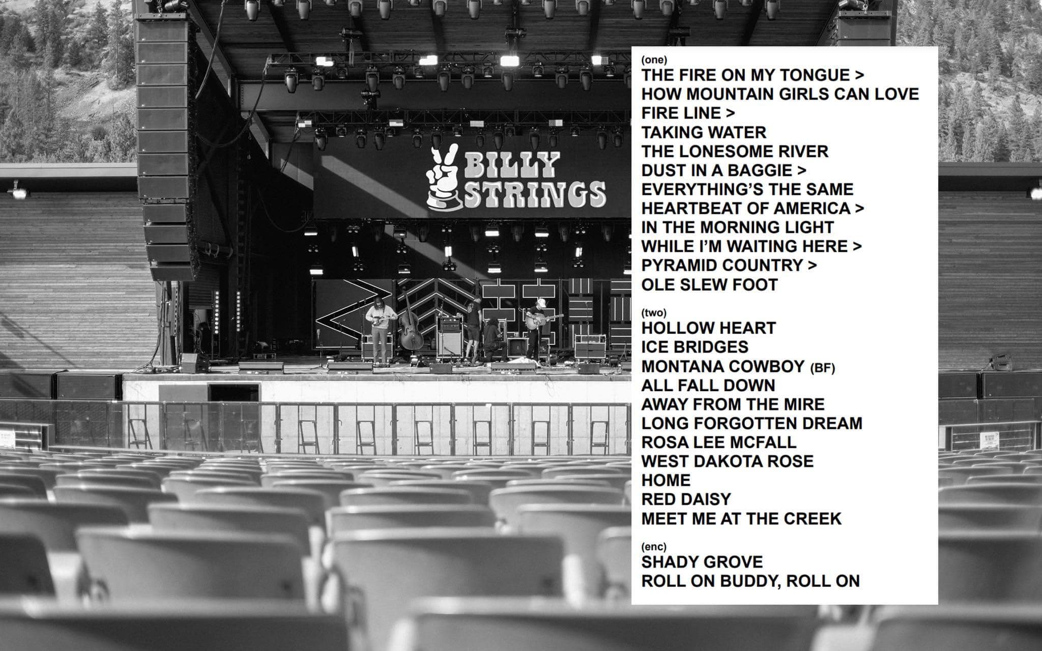 Billy Strings Kettlehouse Amphitheater Bonner, MT Billy Base